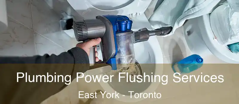Plumbing Power Flushing Services East York - Toronto